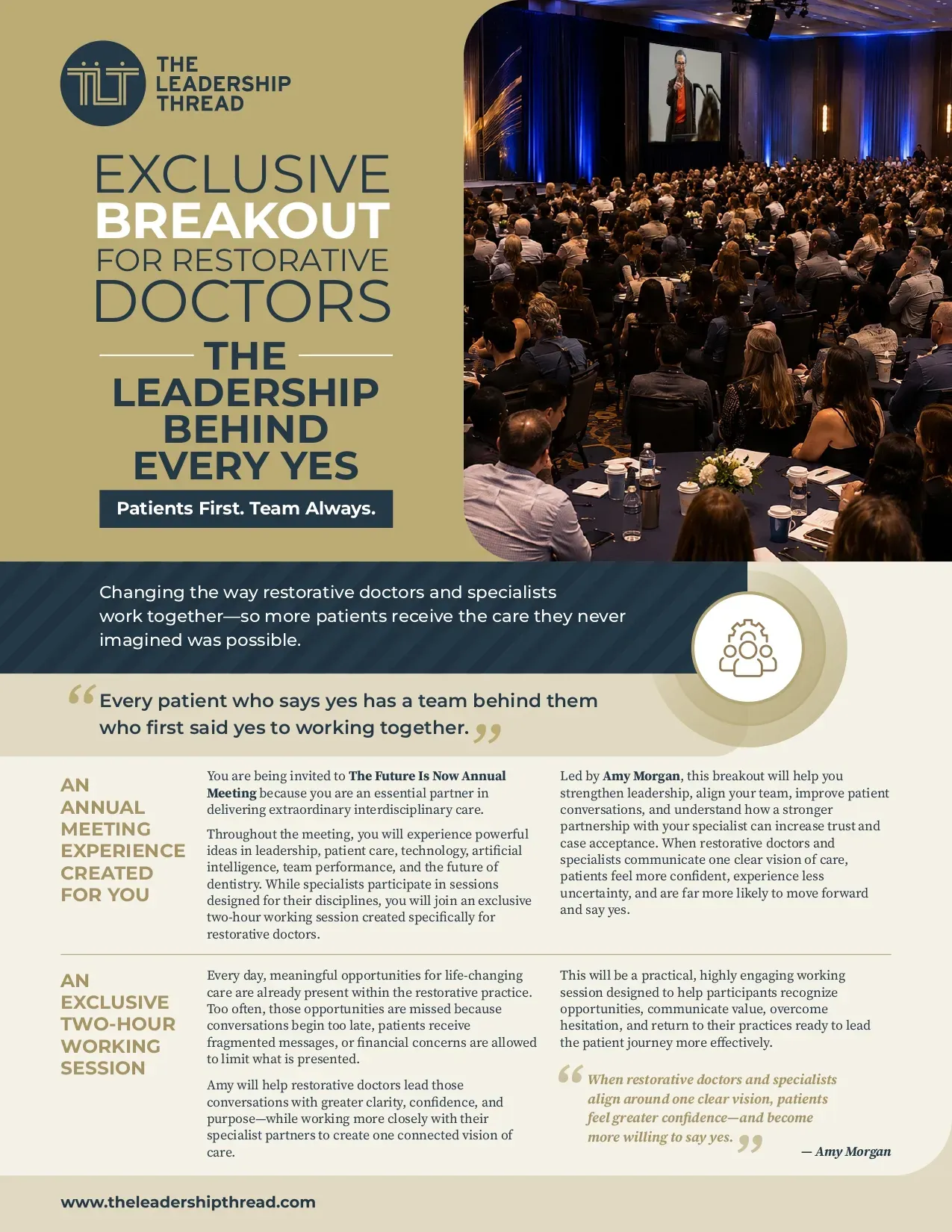 Exclusive Breakout for Restorative Doctors - 2026 Annual Meeting